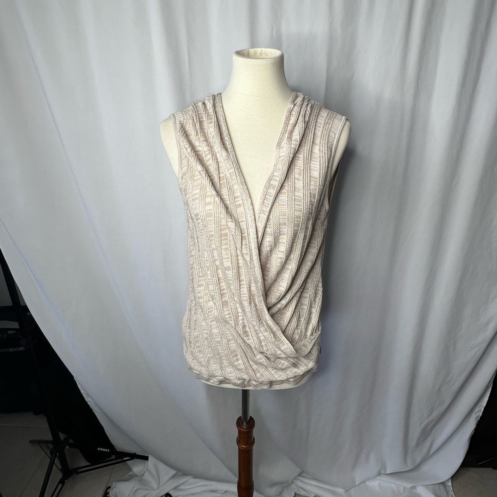✨ Boston Proper Beige Knit Wrap Tank Top | Size M ✨
